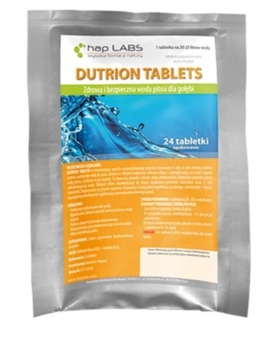 Dutrion TABLETS  24 szt Zdrowa i bezpieczna woda pitna dla gołębi .