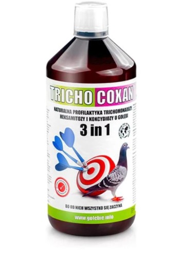 TrichoCoxan 1000ml - naturalna profilaktyka trichomonadozy, heksamitozy i kokcydiozy u gołębi