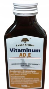 Witamina AD3E  odporność wzrost 100 ml .