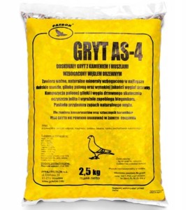 GRYT AS-4 -2,5 kg z czerw. kam i węglem drzewnym.