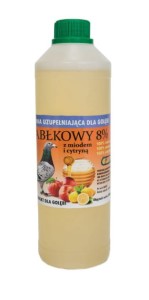 Ocet jabłkowy 8% z miodem i cytryną 1000 ml.