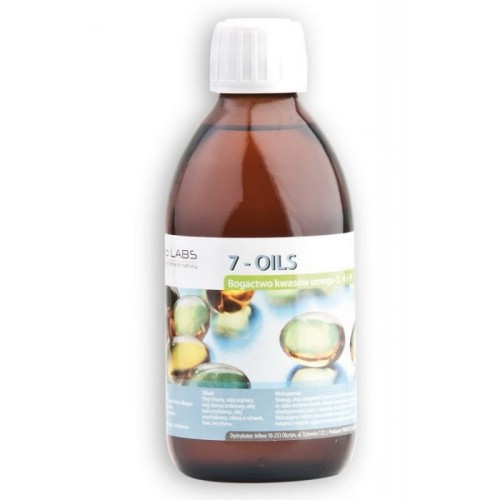 7-OILS Bogactwo kwasów omega-3,-6 i -9. 250 ml.